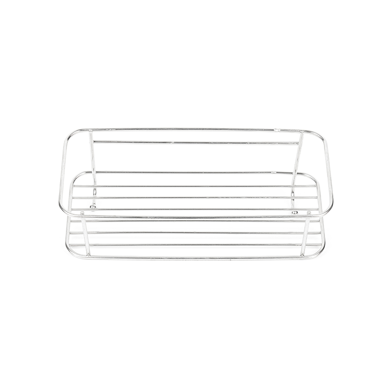 แคดดี้อาบน้ำสแตนเลสแบบกาวพร้อมตะขอ