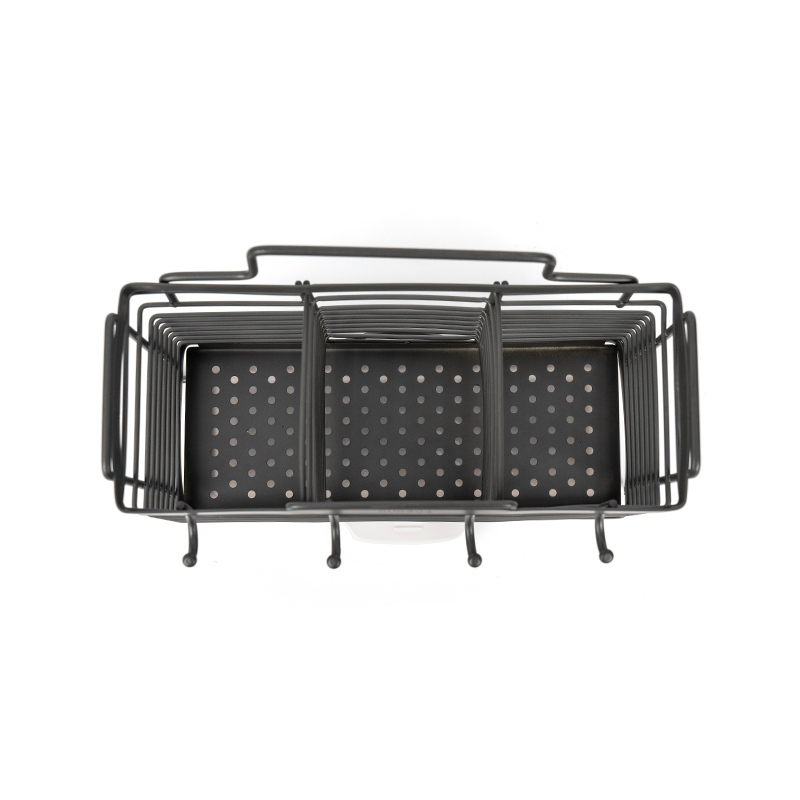 ชั้นวางจานเพื่อให้แห้ง 3 ช่องพร้อมที่วางอุปกรณ์