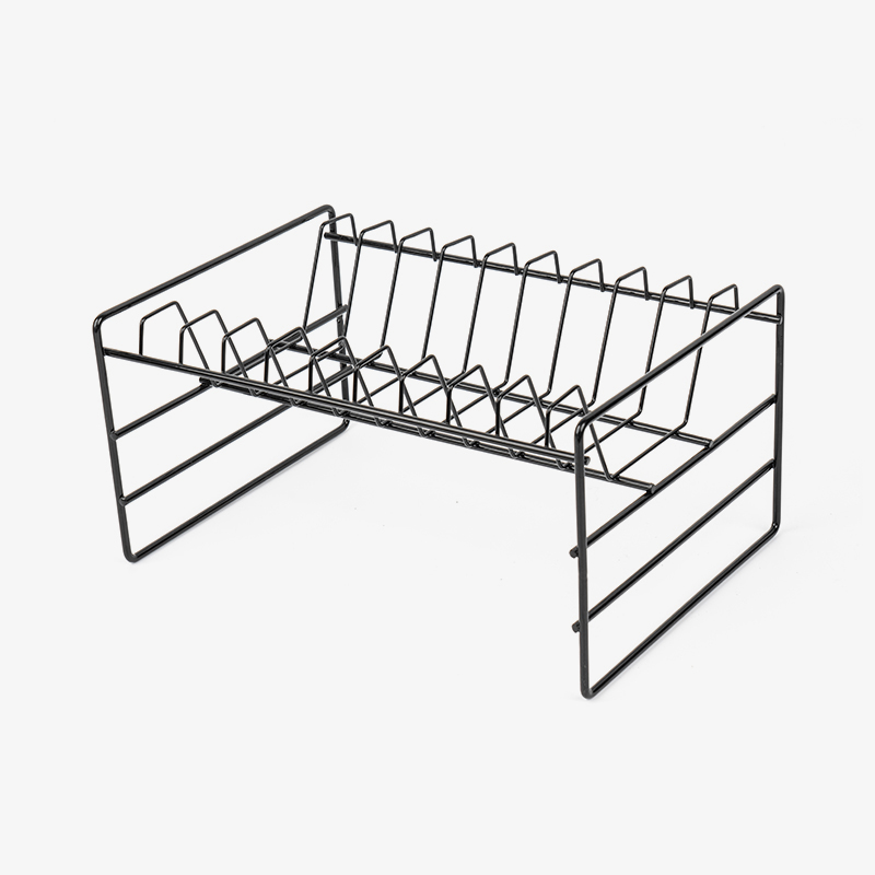 ชั้นเก็บอ่างล้างจานอเนกประสงค์สีดำสำหรับเครื่องใช้ต่างๆ