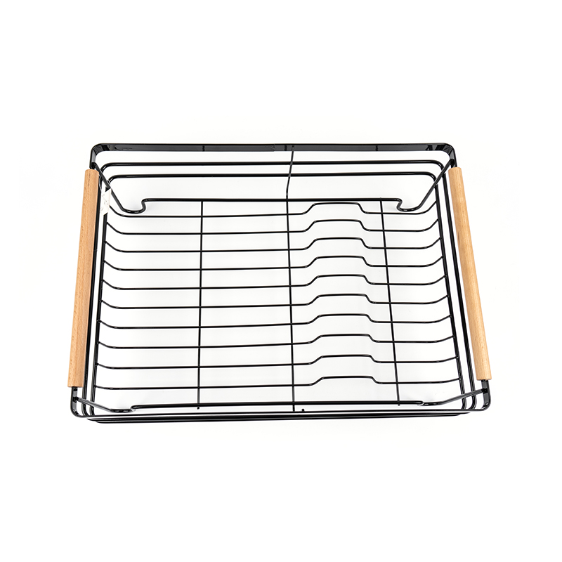 ราวตากผ้าโลหะพร้อมที่จับไม้