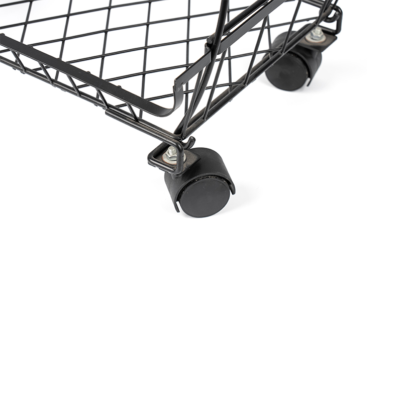 ตะกร้าผักผลไม้วางซ้อนกันได้ 4 ชั้นพร้อมล้อเลื่อน