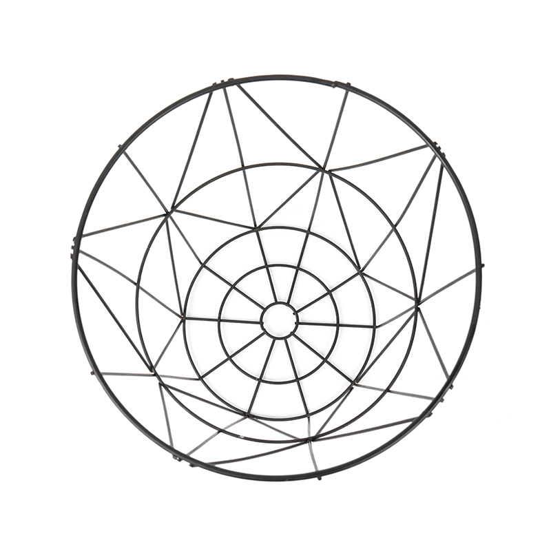 ถังขยะตาข่ายลวดกลมสีดำสำหรับสำนักงานและห้องนอน