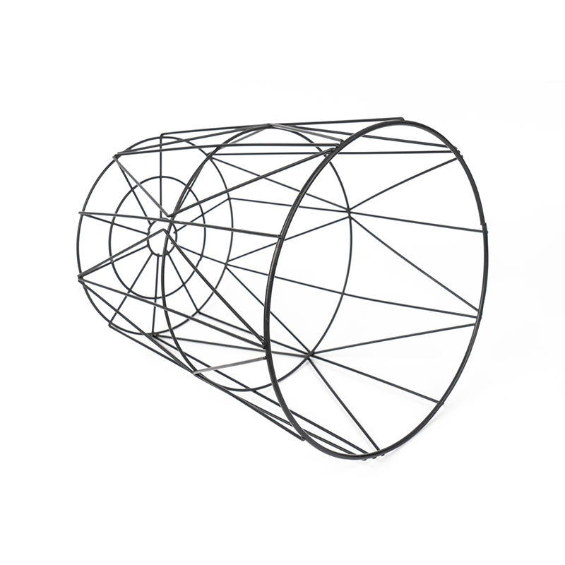 ถังขยะตาข่ายลวดกลมสีดำสำหรับสำนักงานและห้องนอน