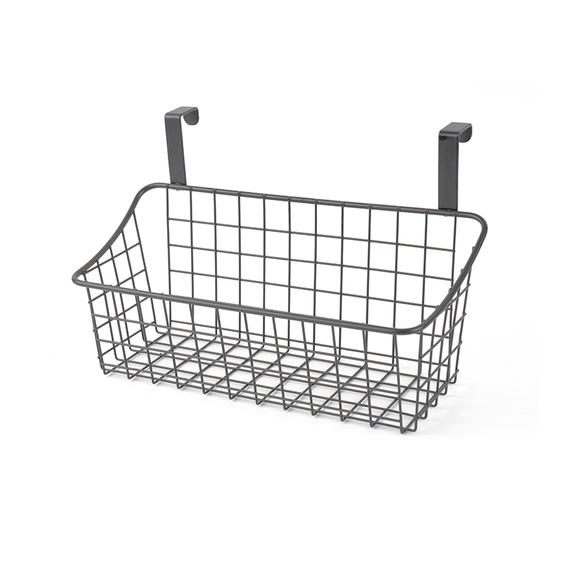 ที่จัดระเบียบตู้กับข้าวเหนือประตูพร้อมตะกร้าแขวน 3 ใบ