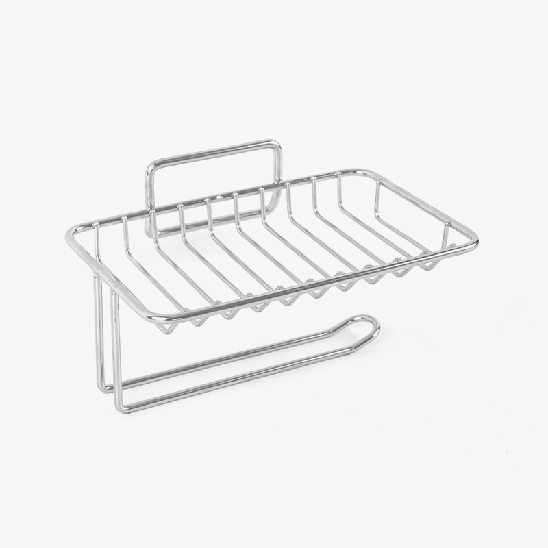 จานสบู่เซรามิกพร้อมระบบระบายน้ำในตัวและขาตั้งสแตนเลส