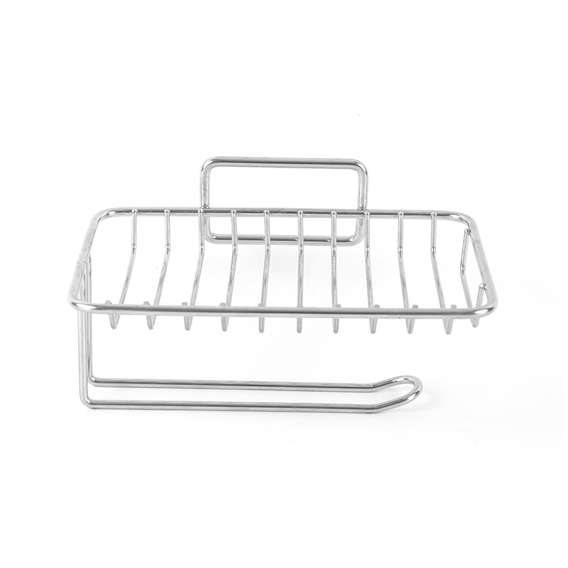 จานสบู่เซรามิกพร้อมระบบระบายน้ำในตัวและขาตั้งสแตนเลส