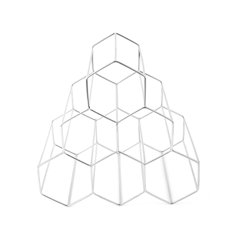 ชั้นวางขวดไวน์อิสระ 3 ชั้นสำหรับเคาน์เตอร์