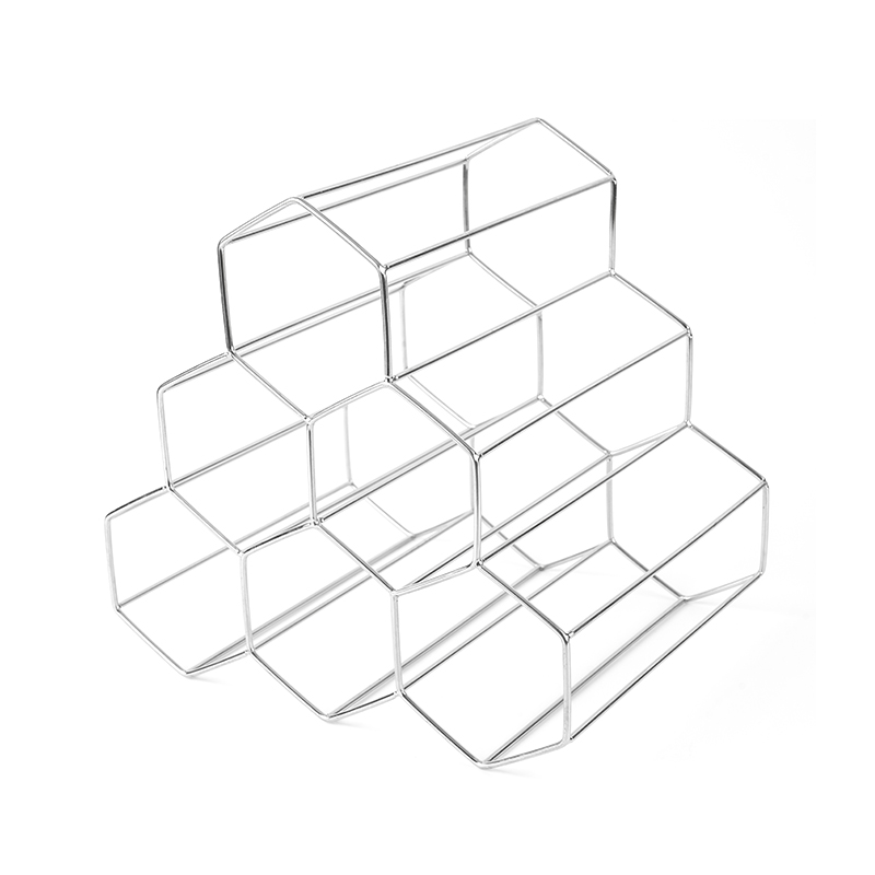 ชั้นวางขวดไวน์อิสระ 3 ชั้นสำหรับเคาน์เตอร์