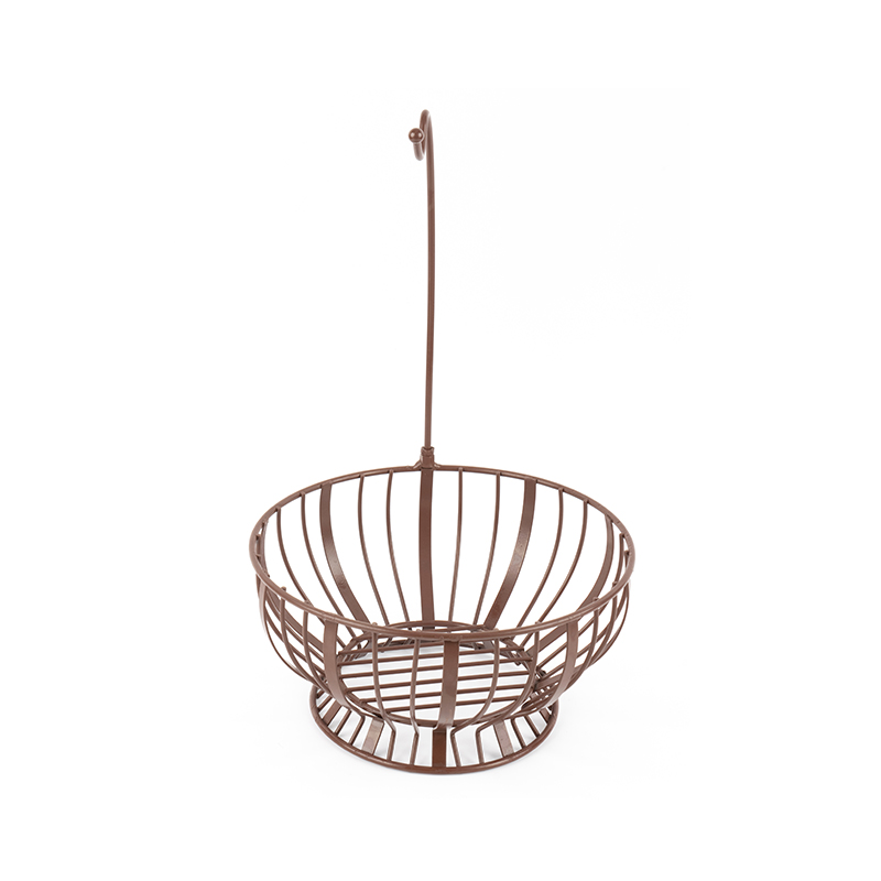 ตะกร้าผลไม้พร้อมไม้แขวนกล้วยสำหรับห้องครัว