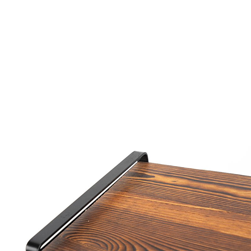 ขวดชั้นวางไวน์เคาน์เตอร์ไม้ชนบทไม่จำเป็นต้องประกอบ