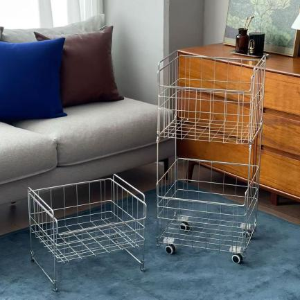 ตะกร้าซักผ้าแบบดึงออกได้สามชั้นมีสไตล์และใช้งานได้จริง